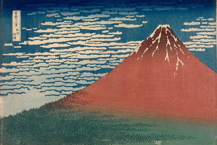 Katsushika Hokusai Mount Fuji in Clear Weather (nn03) France oil painting art